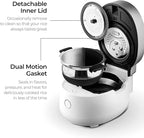 CUCKOO CRP-MHTR0309F 3-Cup (Uncooked) / 6-Cup (Cooked) Induction Heating Twin Pressure Rice Cooker & Warmer with Nonstick Inner Pot, 15 Menu Modes, 3 Voice Guide, Auto Clean (White)