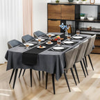 Myir JUN Placemats Dual Sided, Faux Leather Place Mats Set of 6 Indoor Placemats for Dining Table Outdoor Placemats Square Non-Slip Washable Table Mats (Black, Set of 6)