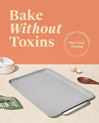 Caraway Non-Stick Ceramic Large Baking Sheet Sheet - Naturally Slick Ceramic Coating - Non-Toxic, PTFE & PFOA Free - Perfect for Baking, Roasting, and More - Large (18" x 13") - Gray