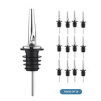 FSE Tapered Pourer Set (Pack of 12), Stainless Steel Design, Reusable, Provides Precise Mess-Free Pouring, Perfect for Spirits and Syrups, Ideal for Bars and Kitchens