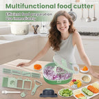 Vegetable Slicer and Chopper with Large Container Multifunction Mandoline Slicer Cutter with 10 Blades Food Chopper for Onion Potato