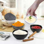 6 pack small wheat straw bowls 5oz,alternative plastic dipping bowls,unbreakable dessert bowls microwave and dishwasher safe for dessert,sushi,condiment (Classic Series)