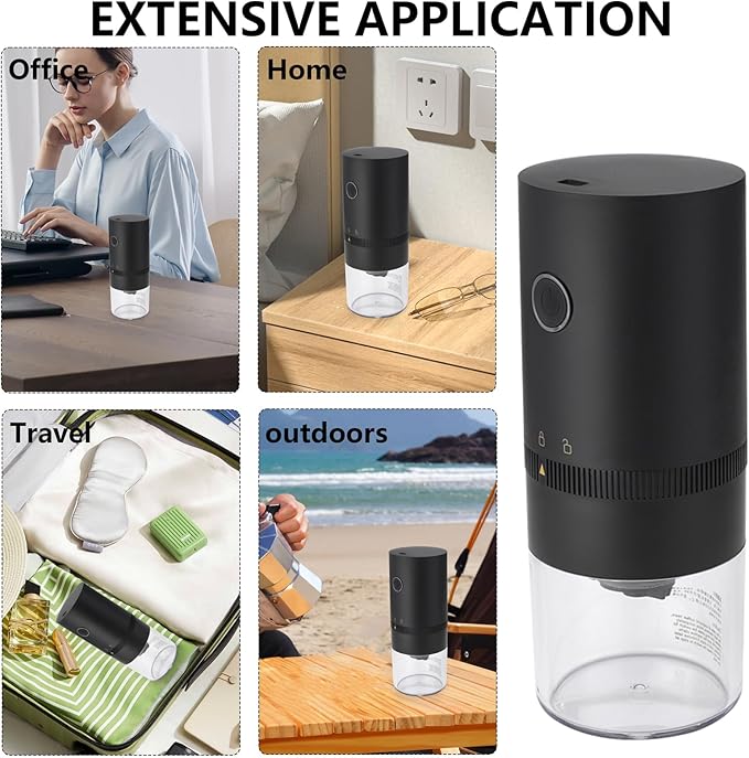 Portable Burr Coffee Grinder Small - Coffee Bean Grinder Electric with Multi Grind Settings for French Press, Cold Brew, Moka Pot, Pour-Over, Espresso Machine
