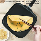 10 Inch Square Griddle Pan, Nonstick Grill Pan for Cooking Eggs, Omelettes, and More, Griddle Cookware, PFOA Free