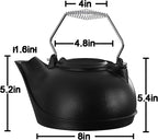 Fire Beauty Humidifying Iron Kettle，Stove Humidifier，Wood Stove Kettle，Cast Iron，Chrome handle