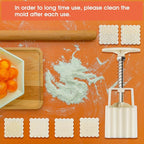 Luxiv Moon Cake Mould 75g, 12 PCS Pattern Hand-Pressure Mooncake Molds for Mid-Autumn DIY Pastry Tool 2 Set with 6pcs Round Flower Mooncake Mode and 6 Pcs Square Pattern Mooncake Mould (White, 75g)