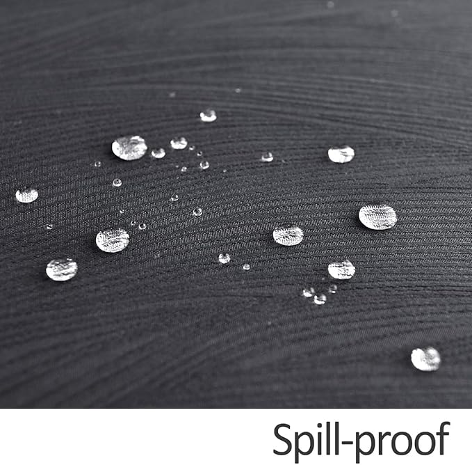 maxmill Square Table Cloth Swirl Design Water Proof Wrinkle Free Heavy Weight Soft Tablecloth Decorative Fabric Table Cover for Outdoor and Indoor Use Square 60 x 60 Inch Charcoal