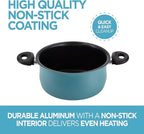 Bialetti Taste of Italy Nonstick Pasta Pot with Strainer Lid, 5.5-Quart, Teal