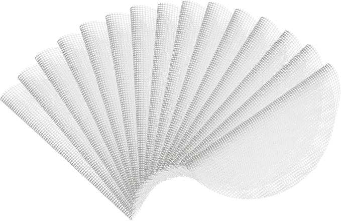uxcell 15pcs Silicone Steamer Liners, 7.1" Bamboo Steamer Liner Non-Stick Silicone Air Fryer Steamer Liners for Buns Dumplings Pastry Baking White