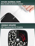 Manual Food Processor Vegetable Cutter, Geedel Pull Chopper with String, Food Chopper Vegetable Cutter for Veggies, Fruits, Salad, Onion, Nuts, etc, 2 Cup(500ml), Black