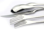 5-Piece 18/10 Stainless Steel Serrated Steak Knife Flatware Set, Service for 1