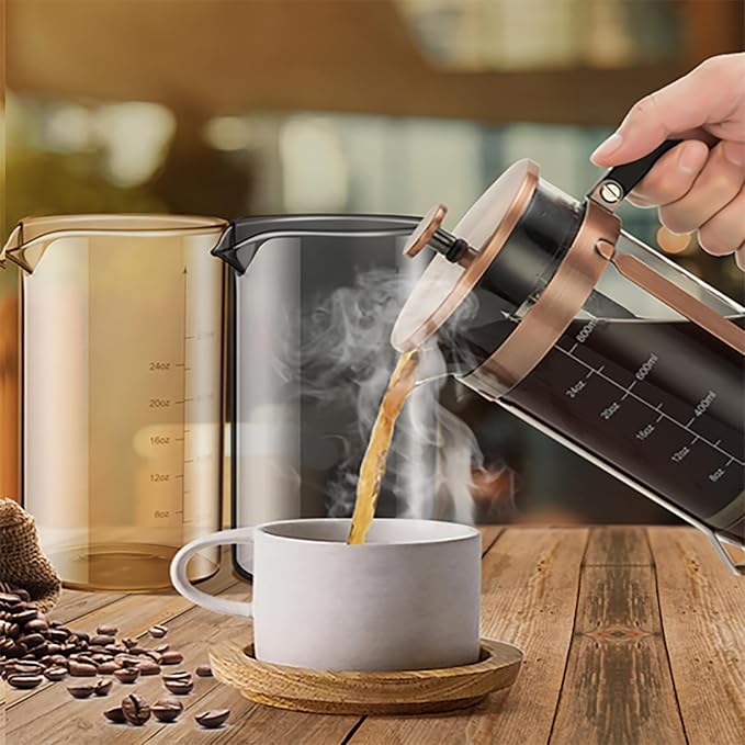 Standard Universal Design 34 oz French Press Replacement Glass Beaker, Fits Most Brands French Press Coffee Makers (1Quart / 1000ml / 5-6 Cup) Coffee Press Borosilicate Glass Water Bottle