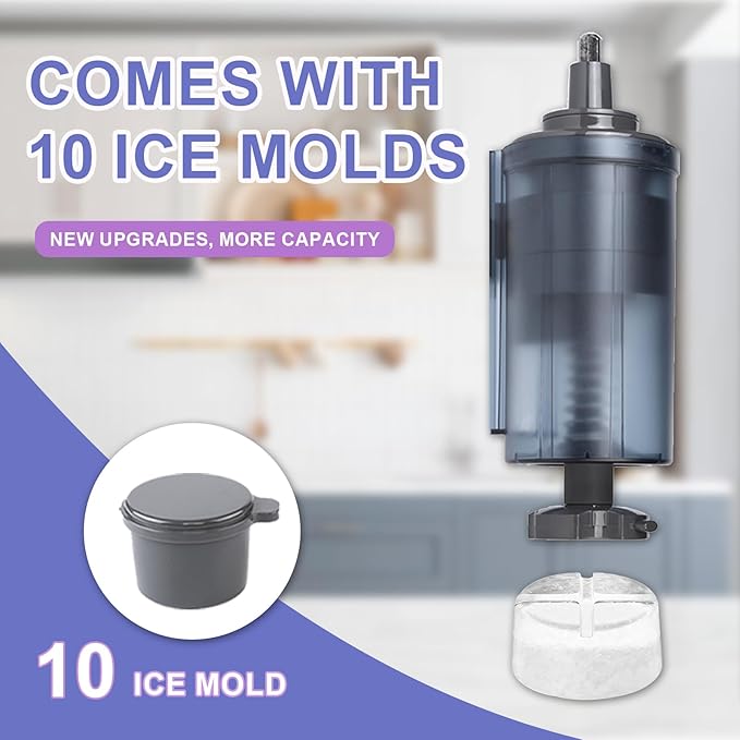 Shaved Ice Attachment for Kitchen aid Stand Mixer, Snow Cone Machine for Kitchen aid, Household Hawaii Shaved Ice Maker, 10 Ice Molds