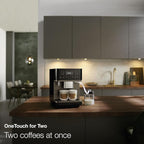 Miele CM 6360 MilkPerfection Automatic Coffee Machine - OneTouch for Two, AromaticSystem, 8 individual profiles, DoubleShot, WiFi-compatible, LED lighting, in Obsidian Black BronzePearl Finish