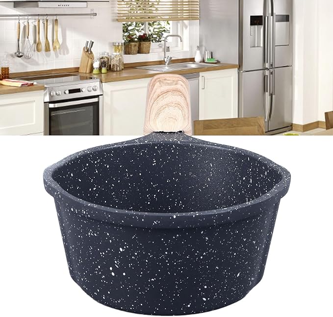 Mini Non Stick Sauce Pan,1.2 L Milk & Butter Warmer, Deep Pour Spout Pot for Heating Oil, Soup, Gravy & Baby Food Dishwasher Safe Cookware for All Stoves Black