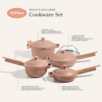 Our Place Cookware Set - 13-Piece Kit Including the Always Pan, Perfect Pot and Spatulas | Multifunctional, Toxin-Free Nonstick | Heat Safe up to 450°F | Oven, Stove, Induction Compatible | Spice