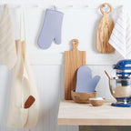 KITCHENAID Ribbed Soft Silicone Oven Mitt 2-Pack Set, 7.5"x13", Lavender Cream