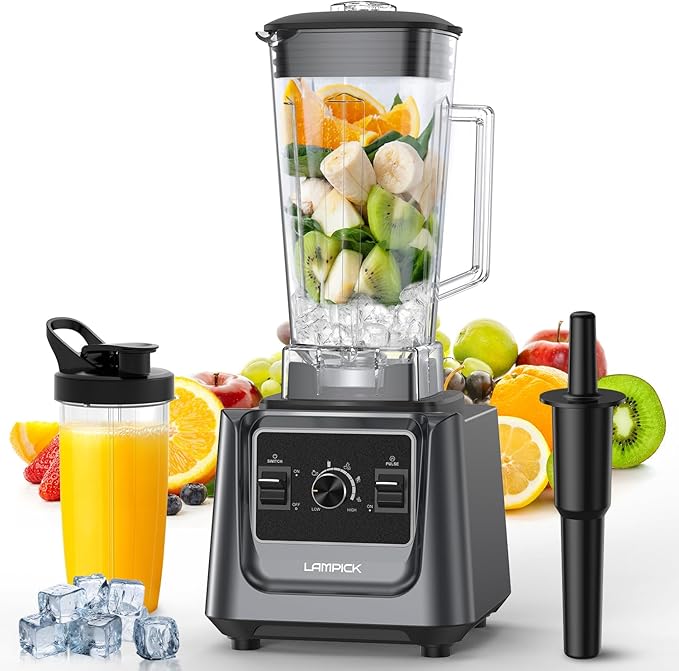 Blenders for Kitchen, 2000W Professional Grade High-Speed Countertop Blender with 68oz Pitcher & 27oz To-Go Cup for Smoothies, Ice, and Frozen Fruit, BPA-Free, Dishwasher Safe