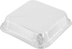 60 Pack 8 Inch Aluminum Foil Pans, Square Aluminum Baking Pans, Disposable Food Container for Food Storage Cooking Baking Roasting Takeaway