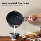 SENSARTE 2.0 & 3.0 Quart Sauce Pan Sets with Lid, Cooking Pots Set, Nonstick Saucepan Set with Pour Spout, Small Kitchen Pot, Non toxic Saucepot, Induction Comptable, Easy to Clean, PFOA Free