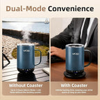 Self Heating Coffee Mug,High-Capacity- 18 oz, 180 Min Battery Life, Smart Heated Coffee Mug，Smart Mug, Simple Temperature Control Operation, Gifts for Family Members (Navy Blue)