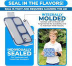 Camo Lunch Box for Boys, Bento-Box with Insulated Bag Ice Pack and Accessories, Set for Kids, Insulated Thermal Bag for School, Container Boxes for Big Kid Tween Adult Lunches, Blue Black Camouflage