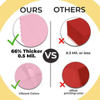 Exquisite 66% Thicker Premium Plastic Table Cloth Rectangle Table Cover 0.5 Mil 6 Pack Pink Table Cloth 54 Inch x 108 Inch Disposable Tablecloth Won't Tear Easily Like Cheap Thin Brands