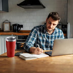 6 Pack 20oz Stainless Steel Tumblers Bulk Reusable Travel Mugs with Lid, Double Wall Powder Coated Coffe Cup for Home, Office, Outdoor Suitable for Vehicle Cup Holders