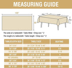 H.VERSAILTEX Linen Table Cloths Rectangle 60 x 120 Inch Premium Tablecloth Spill-Proof Waterproof Table Cover for Dining Buffet Feature Extra Soft and Thick Fabric Wrinkle Free, Natural