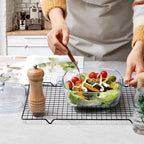 NUTRIUPS Small Glass Casserole Dish with Lid Oven Safe Square Casserole Dish 6.8 Inches Microwave Glass Bowl With Lid Microwavable Cookware (1.2L)