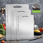 2 Pack, 100% Pure Titanium Cutting Board - 13x9 Inch Non-Slip Kitchen Chopping Board, Dishwasher Safe, Scratch Resistant, Easy to Clean, Durable & Hygienic for Meat, Vegetables, and Fruits