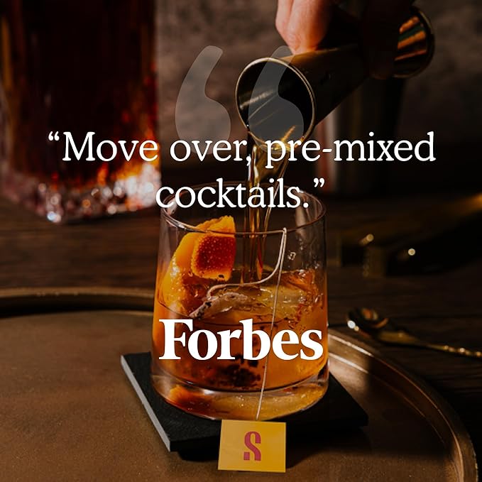 SAYSO Espresso Martini & Old Fashioned Cocktail Tea Bags - Instant Cocktail or Mocktail Mixers - No Hot Water - Professionally Crafted - Home Bar - Organic Ingredients, 16-Pack