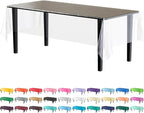 Exquisite Party Solids 12-Pack Premium Plastic Tablecloth 54in. x 108in. Rectangle Table Cover - Clear…