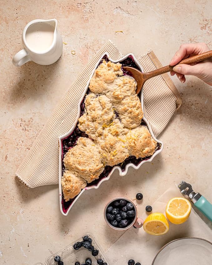 Maine Shaped Baking Dish, Serving Platter or Decorative Tray Charming Porcelain Bakeware Oven Microwave and Dishwasher Safe