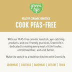 GreenLife 16 Piece Nonstick Cookware Set, Soft Grip Non-Toxic PFAS-Free Ceramic Pots & Pans, Dishwasher & Oven Safe, Frying, Sauce, Saute, Utensils, Glass Lids, Stay-Cool Handles, Wobble Free, Yellow