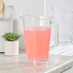 US Acrylic 64oz Bistro Clear Pitcher | Set of 2 Beer Pitchers | Reusable, BPA-free, Made in the USA, Indoor and Outdoor Pitcher Set for Water, Lemonade, Juice, Soda Pop, and Beer