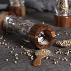 KKC HOME ACCENTS Wood Salt and Pepper Shakers,Wooden Salt and Pepper Grinder,Ceramic Core,Refillable,8 inch