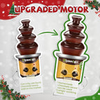 4 Tiers Chocolate Fountain Machine Upgraded Professional Fondue Fountain Easy Cleaning Hot Nacho Cheese Fountain for Party, Gathering, Wedding, Rental