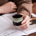 Espresso Cups Set of 2, Ceramic Espresso Cups, Expresso Shots Cups, 2.5oz Tea Cups, Demitasse Cups (4, magic outside)