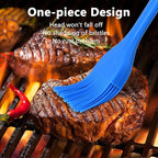 Silicone Basting Pastry Brush Set 2 Pack Heat Resistant Spread Oil Butter Sauce for BBQ Grill Barbeque Kitchen Baking Cooking Pastries, 1 Large & 1 Small