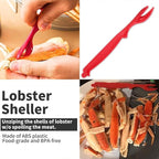 Luvan 33 Pcs Crab Crackers and Tools Set with 4 Crab Leg Crackers, 4 Crab Forks, 4 Lobster Shellers, 4 Butter Warmers, 1 Seafood Scissors, 14 Tealight Candles, 2 Crab Grabber-Seafood Boil Party Supply