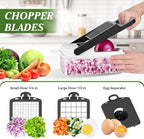 HomeHacks Vegetable Chopper Veggie Chopper, Kitchen Garaget Foot Slicer - White