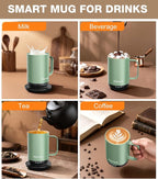 Self-Heating Coffee Mug T1, 16oz Rechargeable Heated Coffee Mug, Smart Coffee Warmer Mug with App-Controlled,Advanced Temperature-Controlled Heating Coffee Gifts for Women Men Coffee Lover