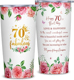 70th Birthday Gifts for Women, Gifts for 70 Year Old Woman, 70th Birthday 20oz Tumbler, 1955 Bday Gift for Women, 70th Bday Gift Ideas