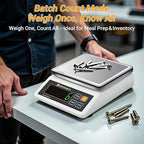 Gram Scale Waterproof Counting Function Weighs Gram, Pound & Kilogram, 13lb Capacity, 0.001lb Increment, Stainless Steel Platform, Perfect for Baker, Pastry Chefs, Homebrewing, Food Production