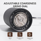 TIMEMORE Manual Coffee Grinder CNC Stainless Steel Conical Burr Coffee Grinder with Capacity 20g Chestnut C3 Internal Adjustable Setting for Pour Over French Press Coffee for Hand Grinder Black