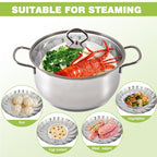 Vegetable Steamer Basket, Stainless Steel Folding Steamer Basket for Cooking, Vegetables, Fish, Pasta, Eggs, Fit Various Size Pot (5.5 inches to 9.2 inches)