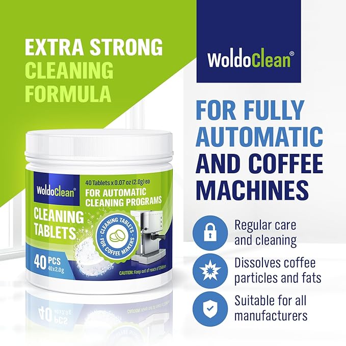 Cleaning Tablets for Espresso & Coffee Machine 40 Tabs - compatible with Breville Espresso Machines