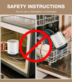 Self Heating Coffee Mug T1-16oz Fast Heating & Ultra Long-Lasting Battery Life, Heated Coffee Mug Up to 149℉ - Touch & App Controlled Coffee Mug, Birthday Gifts for Women and Men