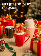 Sweese Porcelain Coffee Mugs - 16 Ounce (Top to the Rim) for Coffee, Latte, Tea, Cocoa, Set of 4, Black